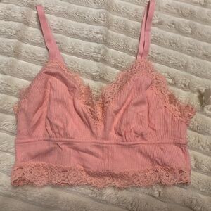 Pink Lace Bralette Aerie